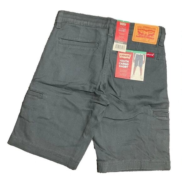 Levi's Boy’s Shorts Cargo Straight Fit Adjustable Waist Gray Size 8 NWT - Picture 1 of 10